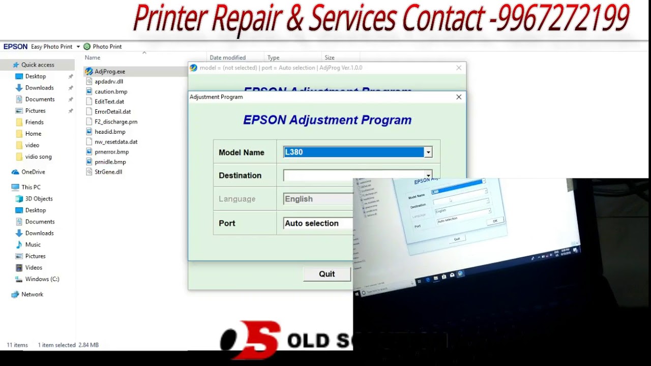 epson l380 ink pad resetter